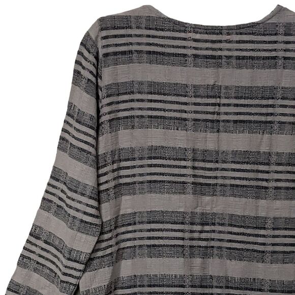 XIRENA striped gauzy flowy cotton top blouse tan black size XS - Picture 8 of 9